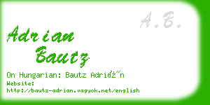 adrian bautz business card